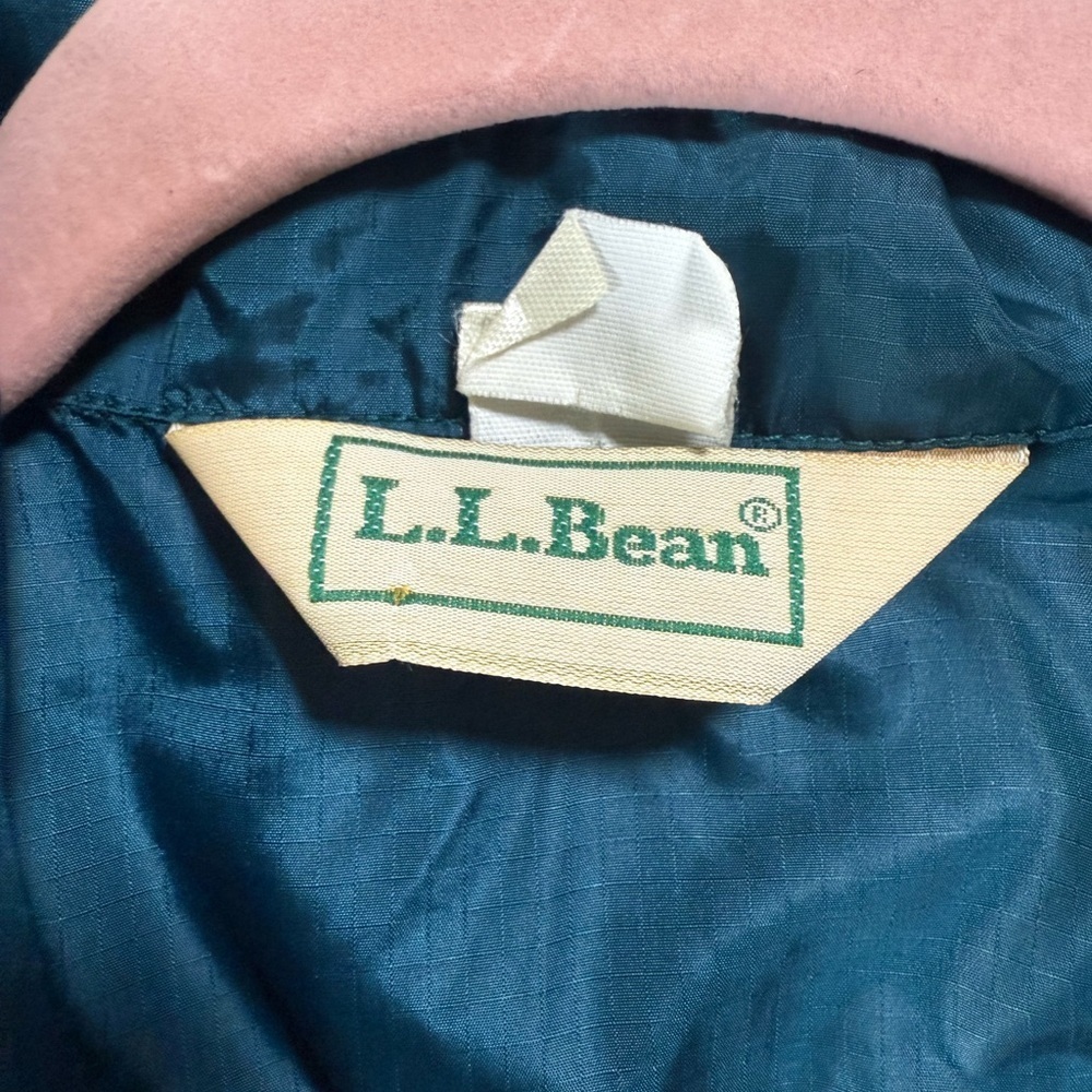 Vintage L.L. Bean Teal Nylon Windbreaker Jacket Purple Zips Womens L - Picture 2 of 8